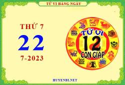 Xem tử vi ngày 22/7/2023 thứ 7 của 12 con giáp chi tiết nhất
