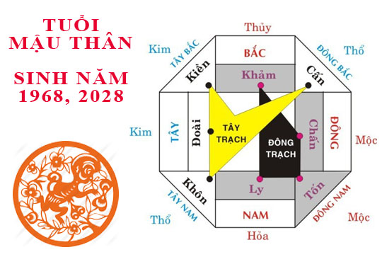 Sinh năm 1968 Mậu Thân hợp hướng nào?