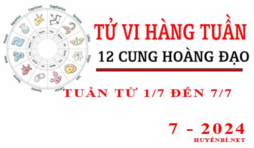 Tử vi tuần mới từ ngày 1/7/2024 - 7/7/2024 của 12 cung hoàng đạo