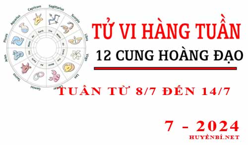 Tử vi tuần mới từ ngày 8/7/2024 - 14/7/2024 của 12 cung hoàng đạo
